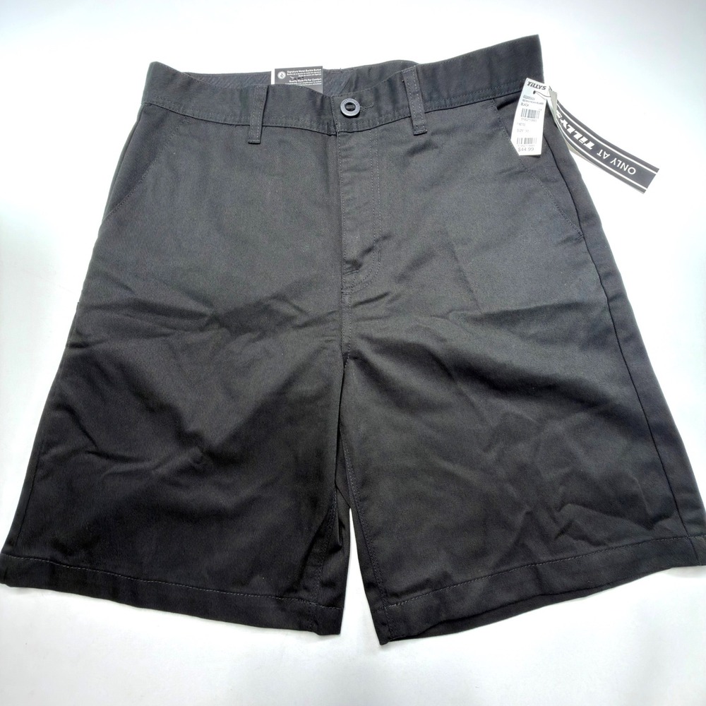 Volcom Frickin Relaxed Chino Shorts Men's 30 Black 21" Inseam NWT